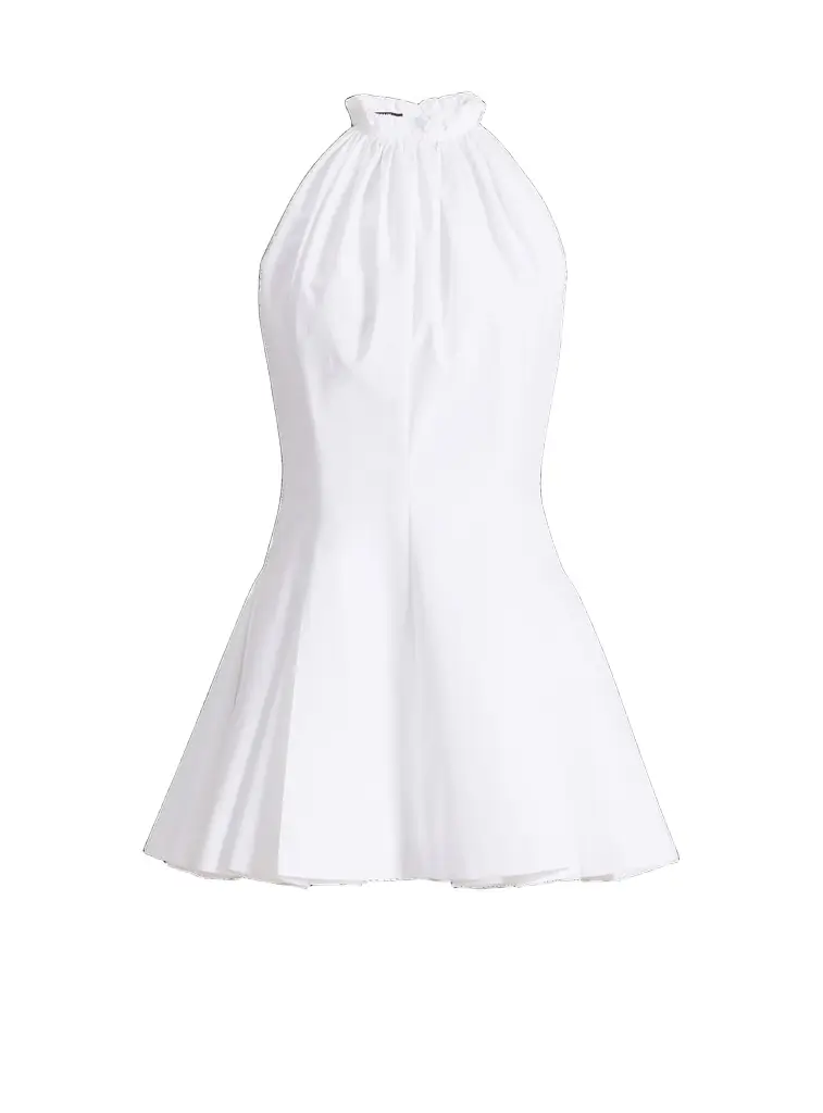 Balmain Flared cotton poplin dress