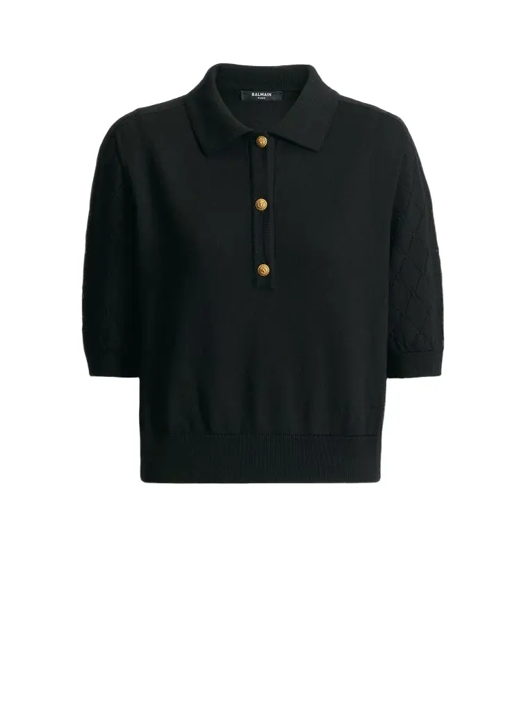Balmain Knitted 3-button polo