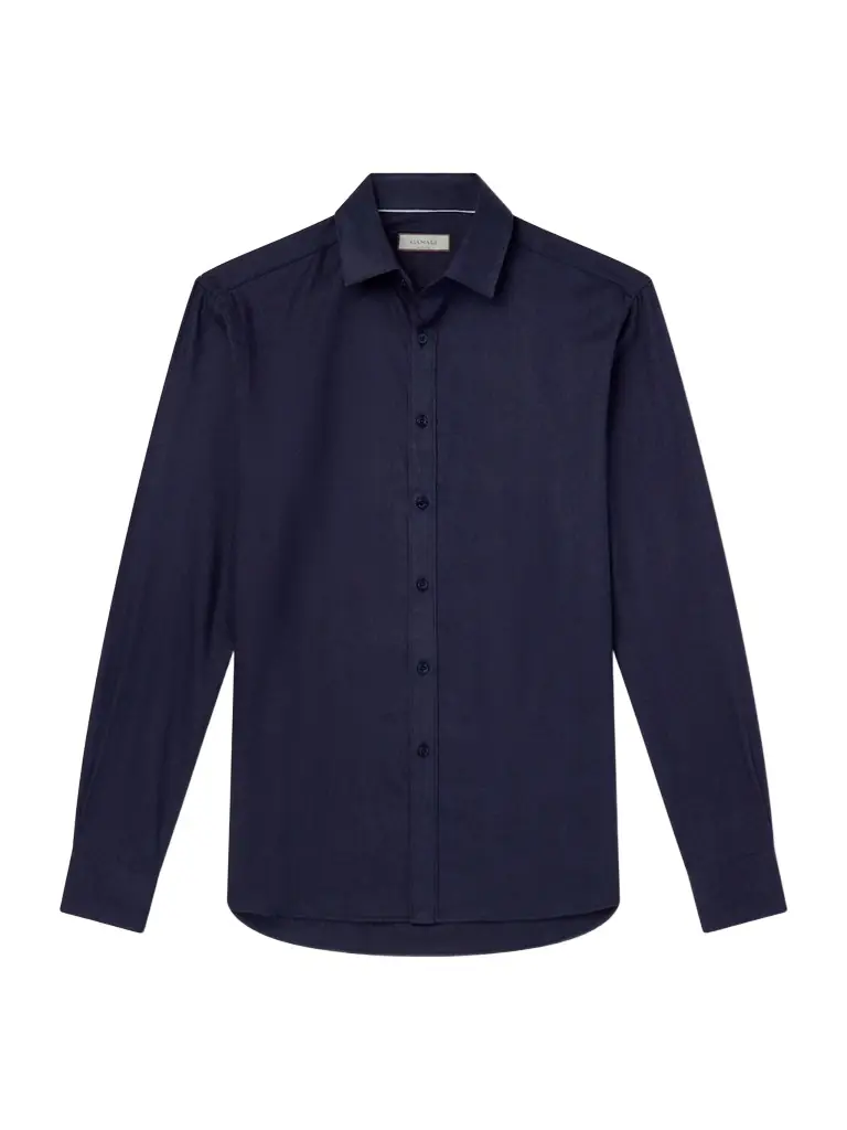 Canali Herringbone Cotton and Lyocell-Blend Shirt - Men
