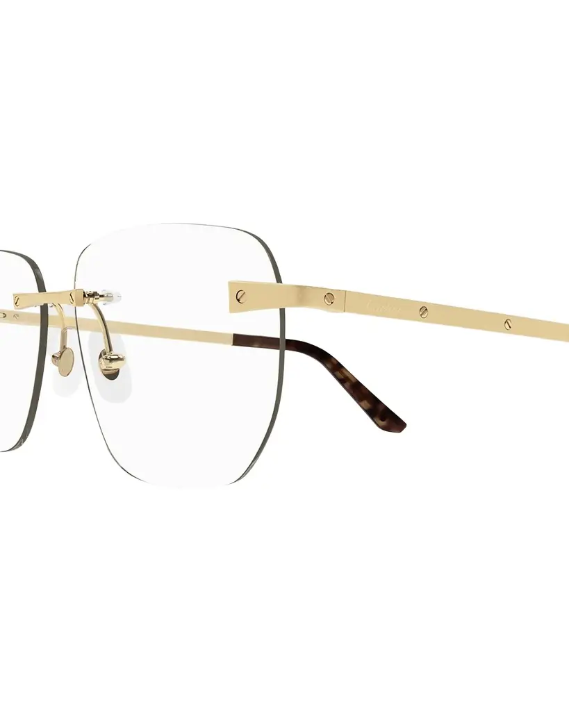 Cartier Men 's Rimless Metal Optical Glasses