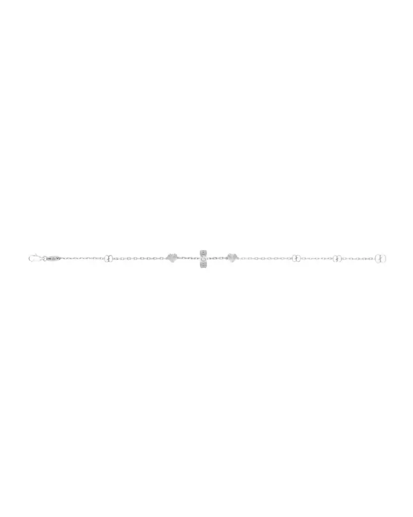 Gucci 18k White Gold Icon Heart Bracelet