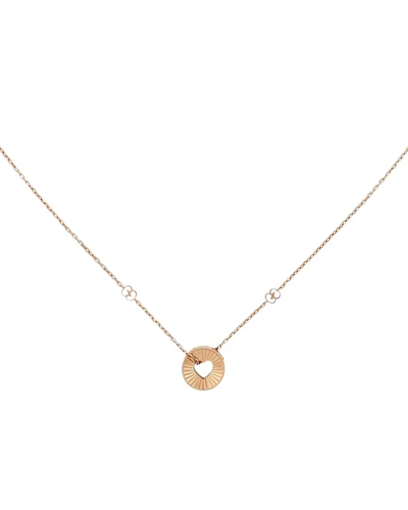 Gucci 18k Rose Gold Icon Heart Necklace