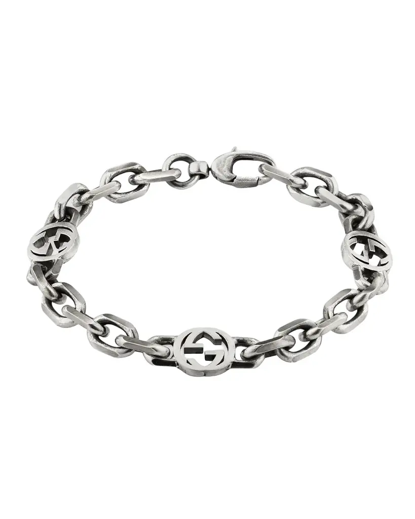 Gucci Men 's Interlocking G Chain Bracelet, 6.7"L