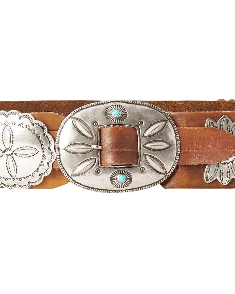 Ralph Lauren Collection Casted Concho Leather Belt