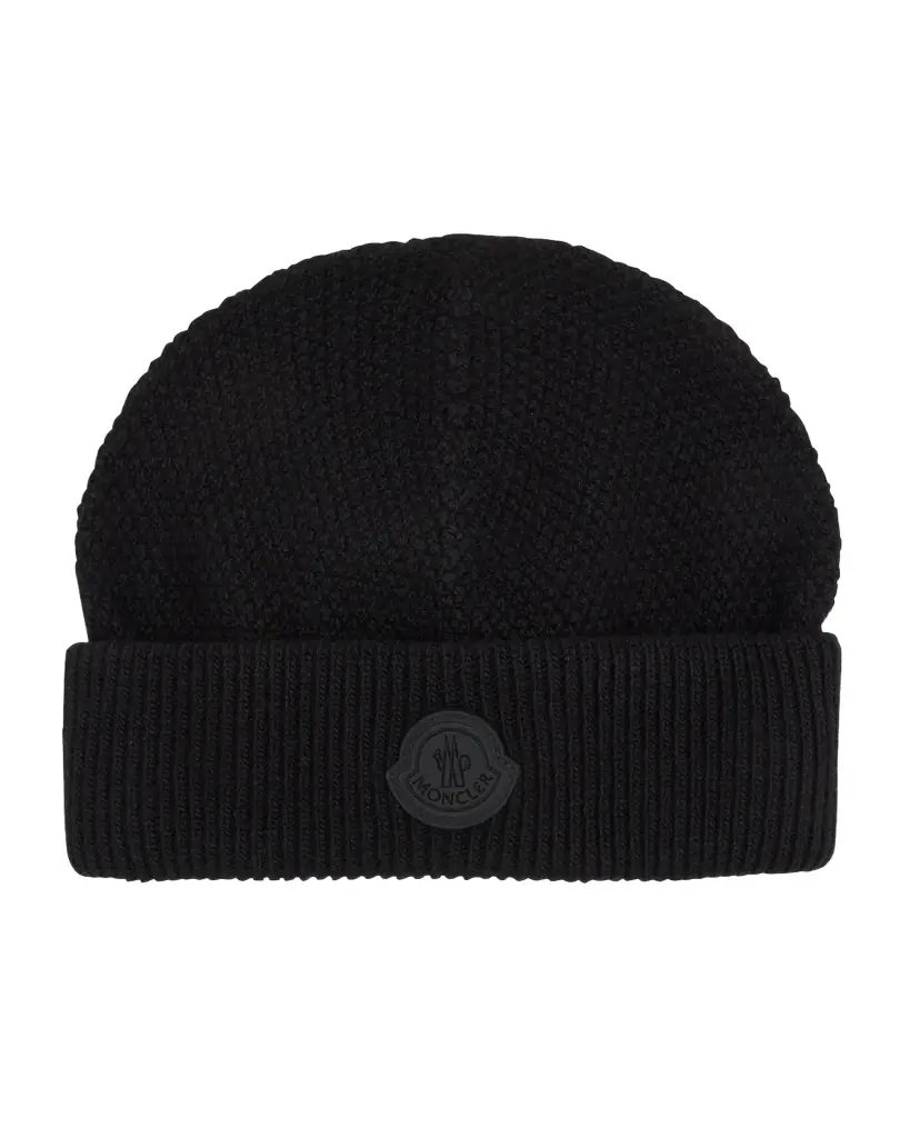 Moncler Men 's Tonal Wool Logo Beanie
