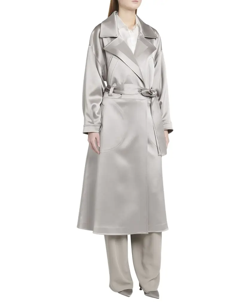 Giorgio Armani Shiny Belted Trench Coat