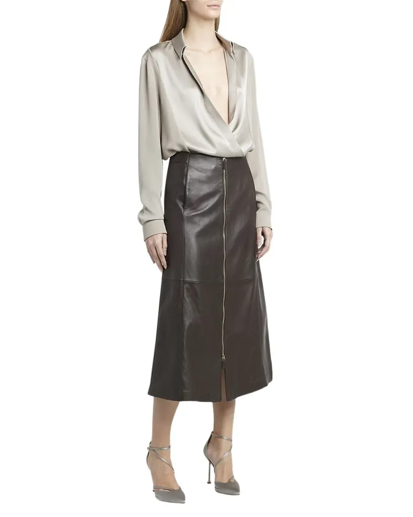 Giorgio Armani Silk Georgette Wrap Blouse
