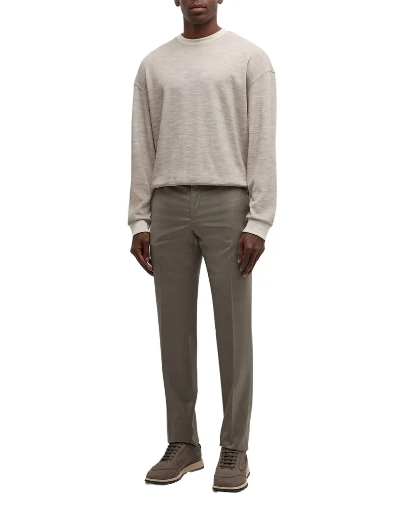 Giorgio Armani Men 's Pique Wool-Blend Sweater