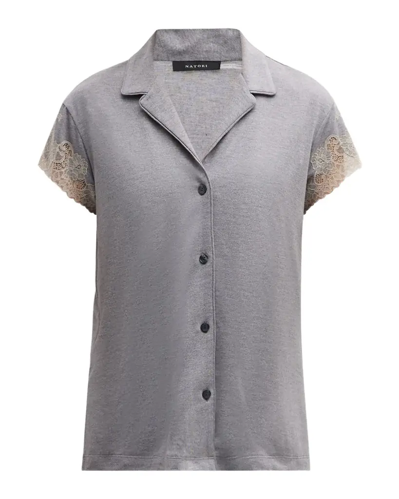 Natori Luxe Shangri-La Short-Sleeve Pajama Set