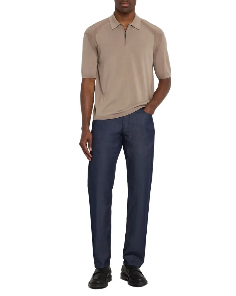 Giorgio Armani Men 's Cotton-Silk 5-Pocket Pants