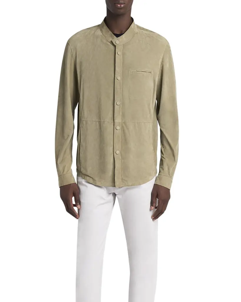Giorgio Armani Men 's Suede Overshirt