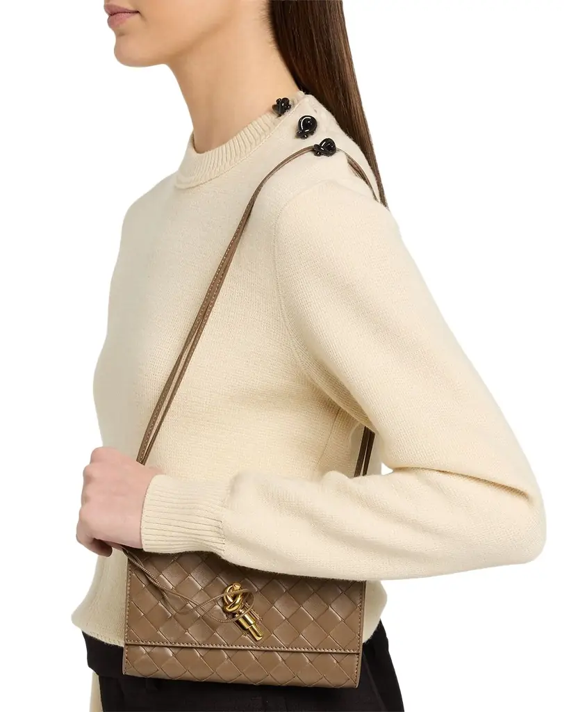 Bottega Veneta Andiamo Leather Pouch Bag