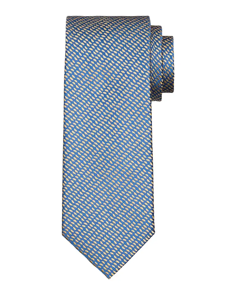 Charvet Men 's Mini Triangles Silk Tie
