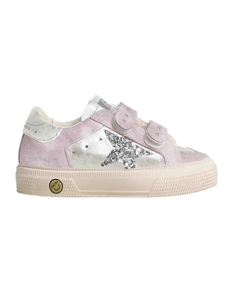 Golden Goose Girl 's May School Leather Sneakers, Toddler