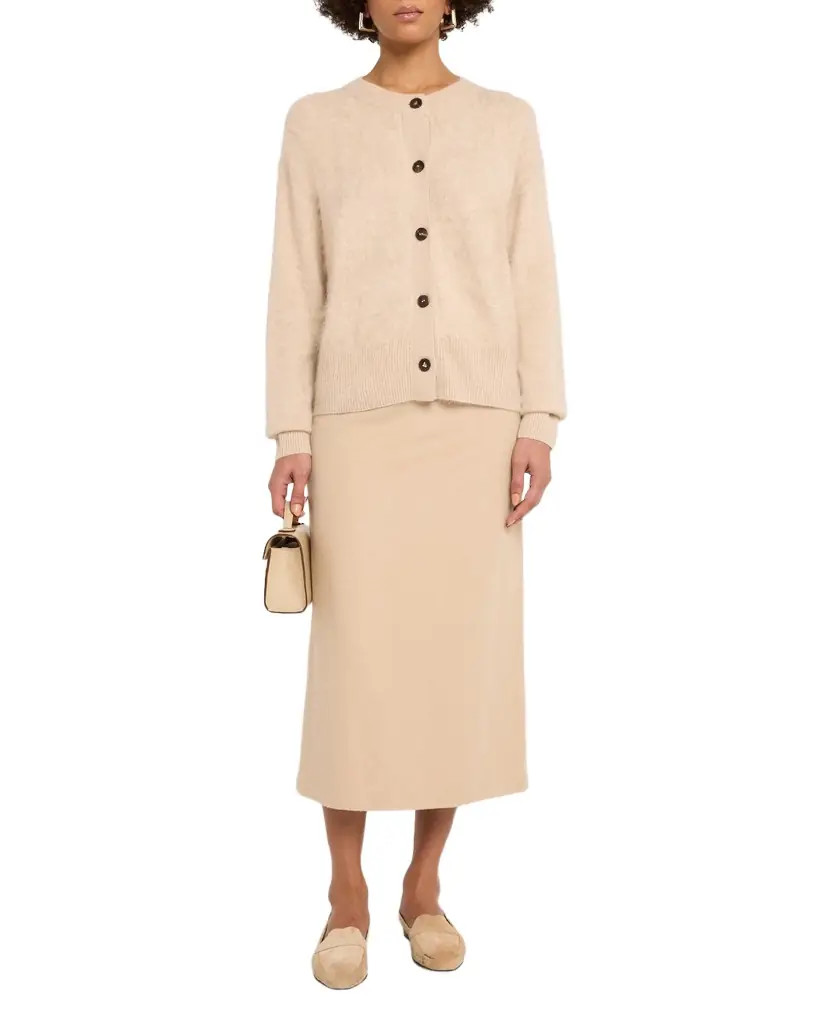 Lafayette 148 New York Cashmere-Blend Midi Pencil Skirt