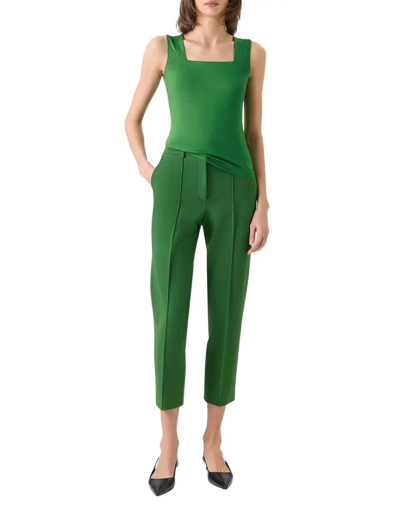 Akris punto Square-Neck Modal Stretch Jersey Tank Top