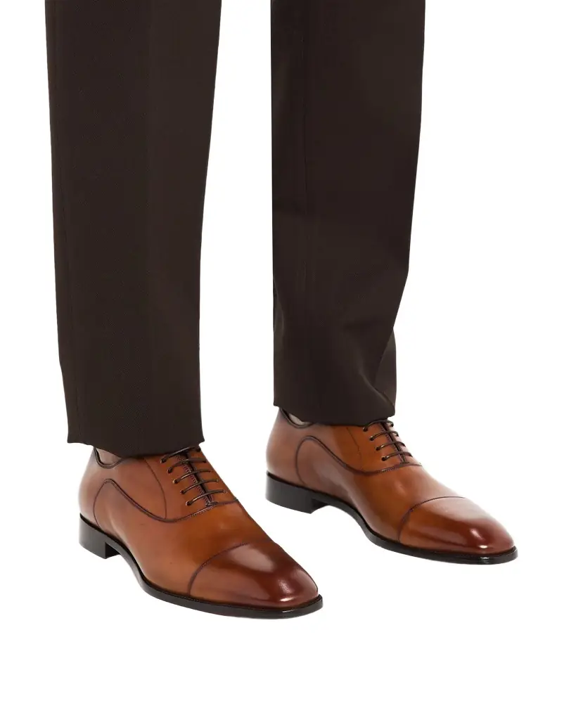 Christian Louboutin Men 's Greggory Patinated Leather Oxford Shoes