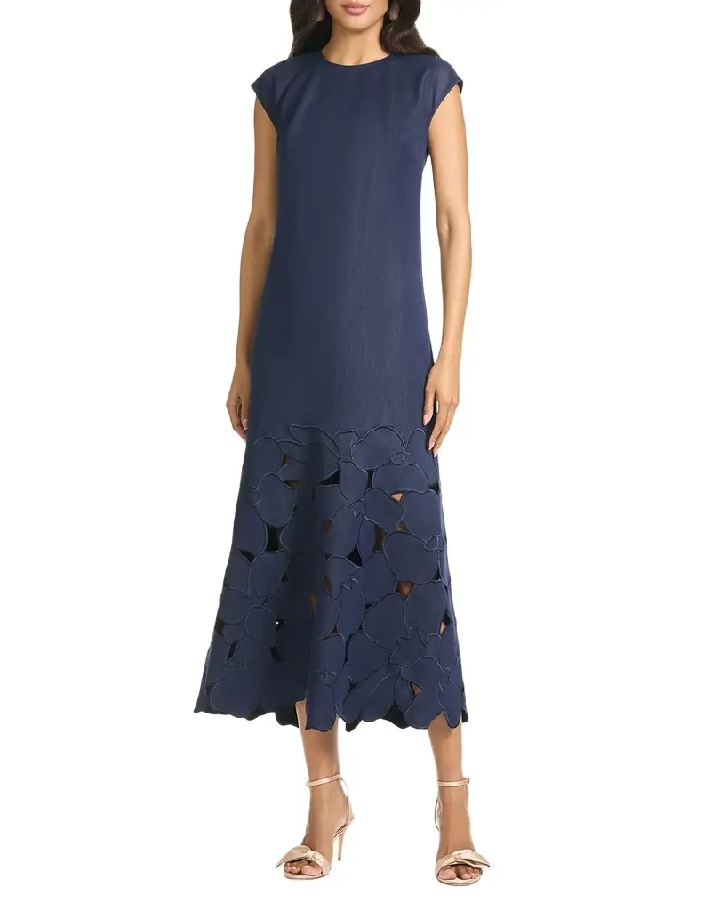 SACHIN BABI Sabette Embroidered Midi Dress