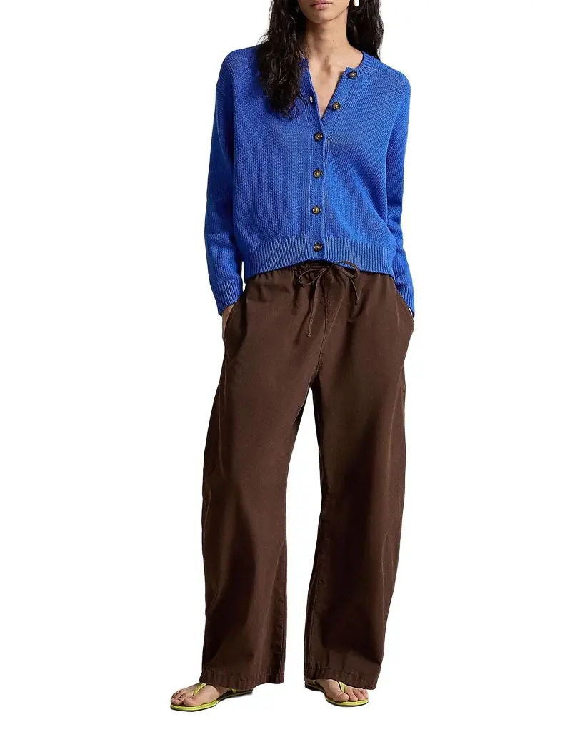 Polo Ralph Lauren Linen-Blend Crewneck Cardigan