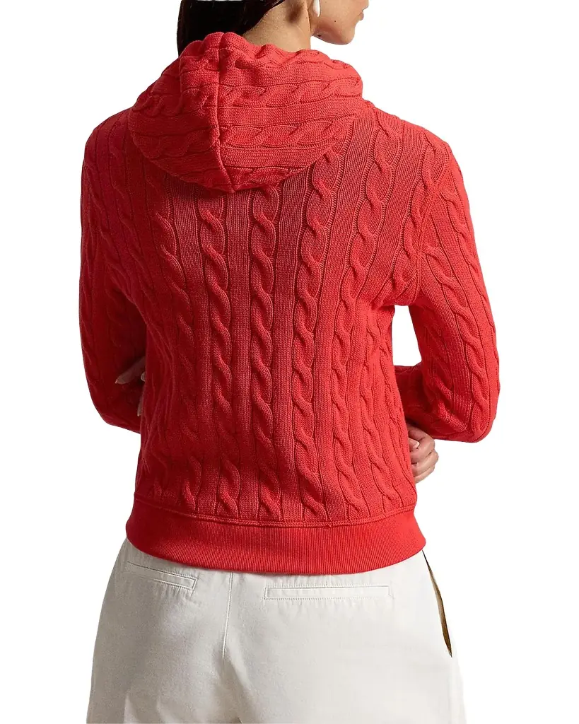 Polo Ralph Lauren Cable-Knit Cotton Full-Zip Hoodie