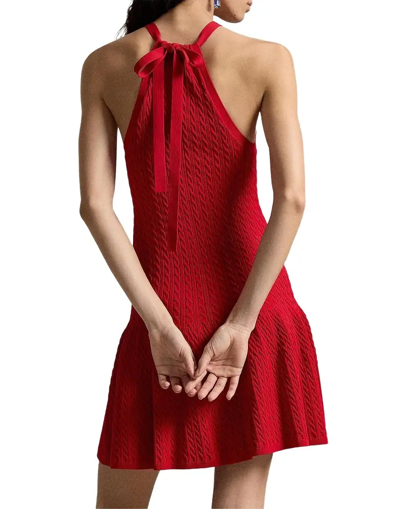 Polo Ralph Lauren Cable-Knit Halter Dress