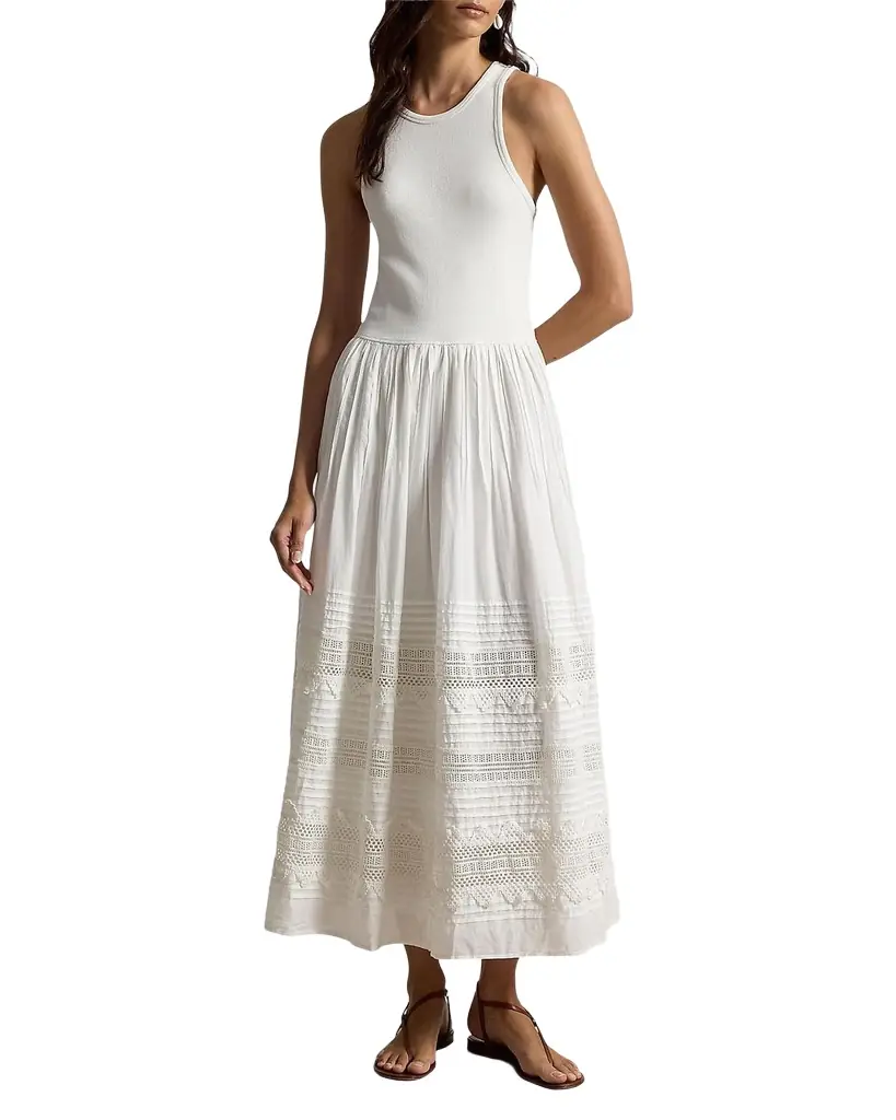 Polo Ralph Lauren Lace-Trim Tank Dress