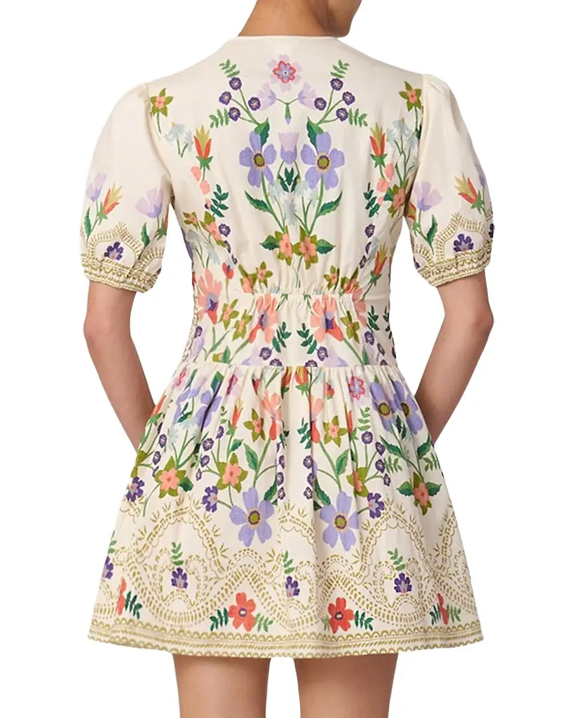 Shoshanna Tinsley Floral-Print Stretch Cotton Mini Dress