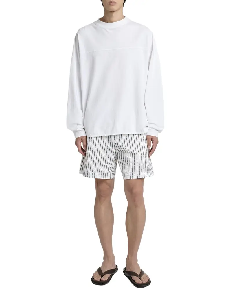 Jacquemus Men 's Embroidered Logo Long-Sleeve Crewneck T-Shirt