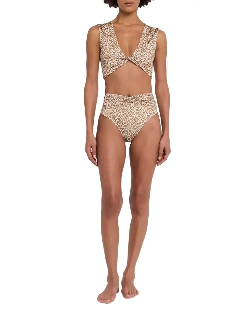 Ramy Brook Oliwia Leopard-Print Bikini Top