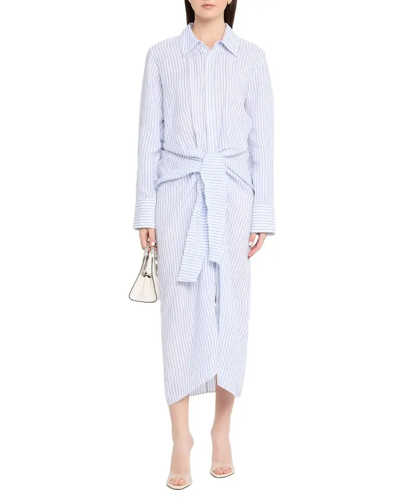 A.L.C. Mila Stripe Linen Shirtdress