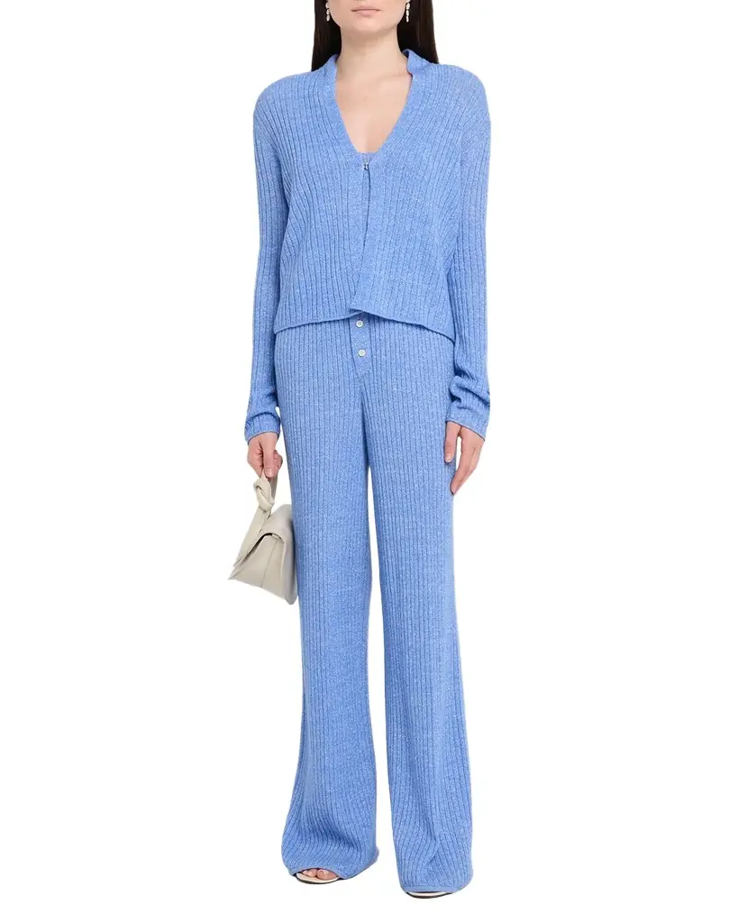 Guest in Residence Breezy Ribbed Cashmere-Linen Tank Top