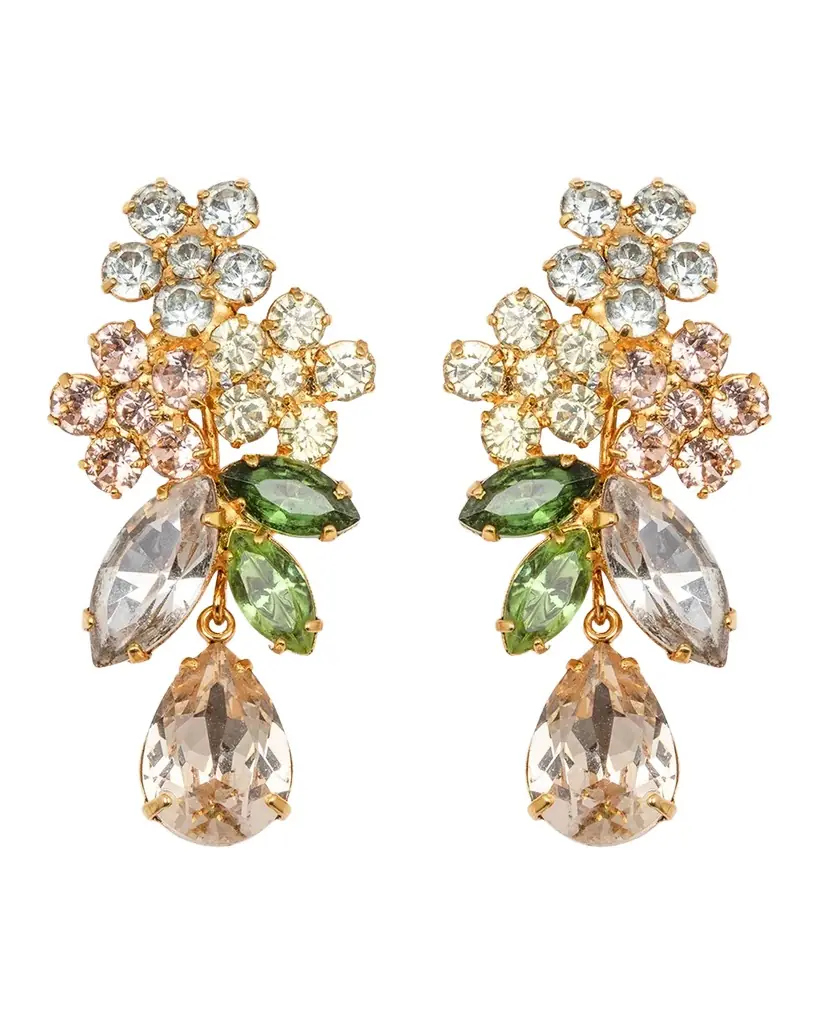 Jennifer Behr Bouquet Crystal Earrings