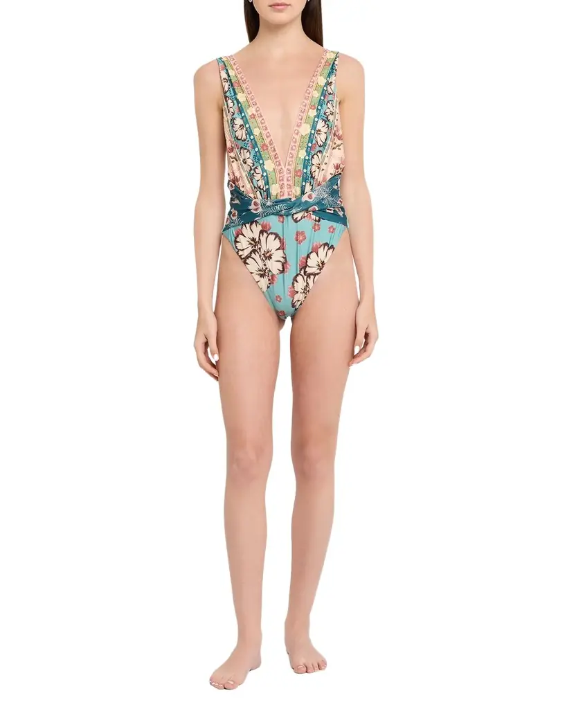 Agua Bendita Ellis Plume One-Piece Swimsuit