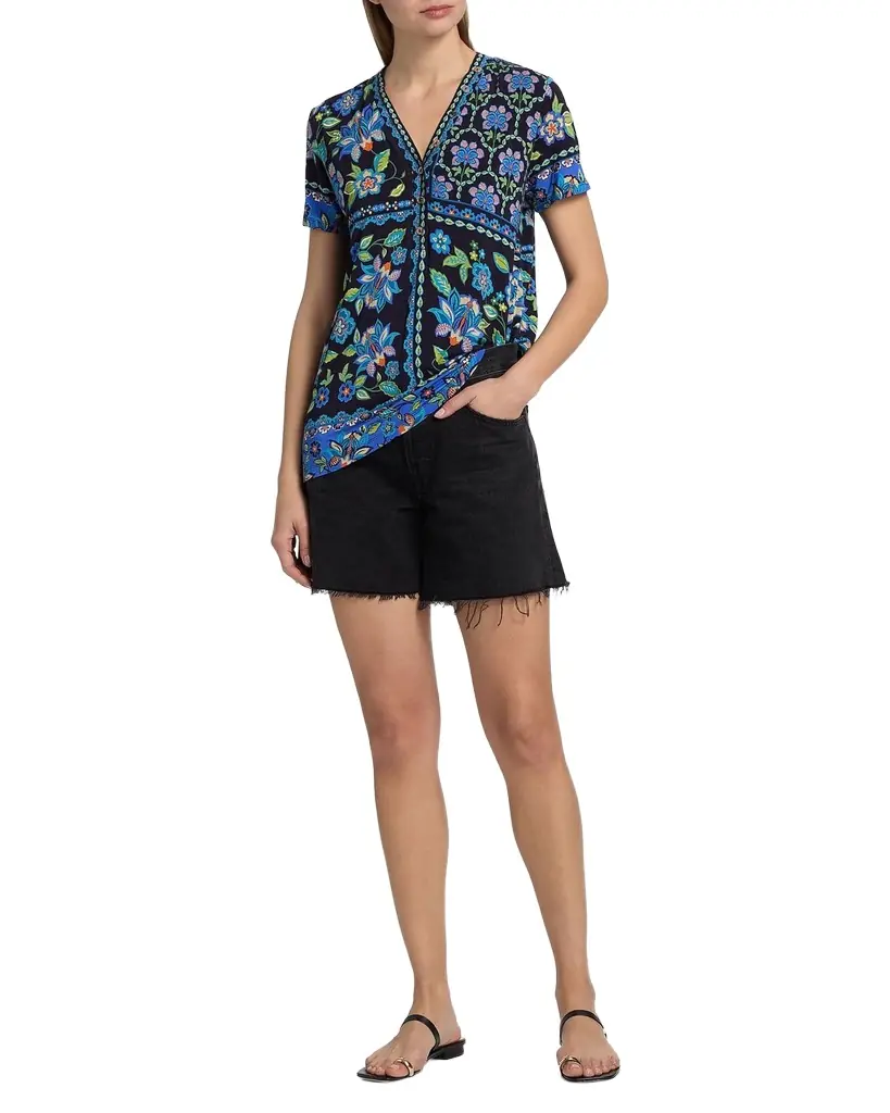 Johnny Was The Janie Floral-Print Favorite Tee