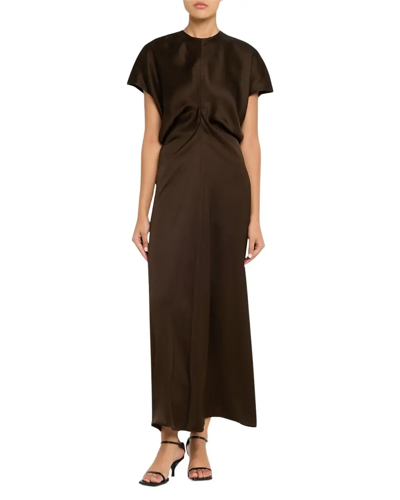 Toteme Slouch Waist Satin Maxi Dress