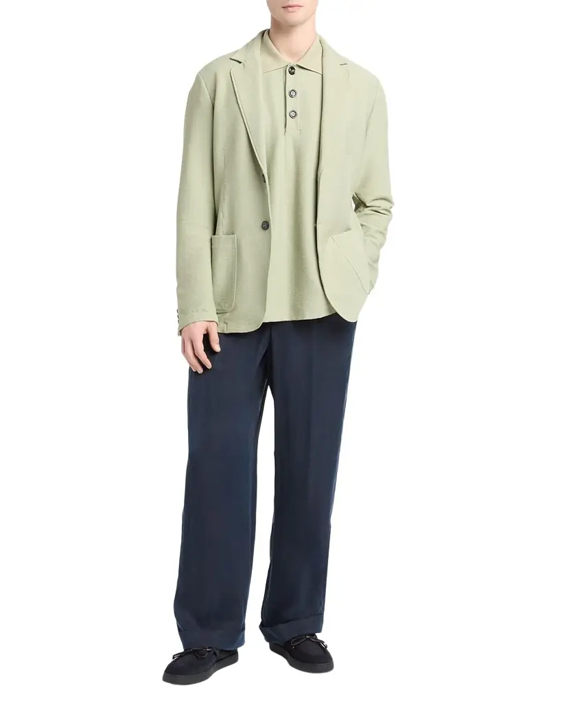 Giorgio Armani Men 's Seersucker Relaxed-Fit Polo Shirt