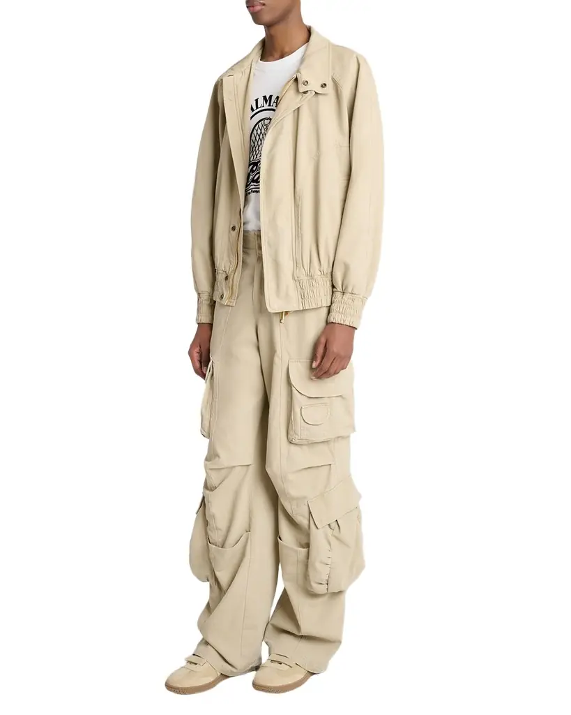 Balmain Men 's Cotton Stand-Collar Blouson