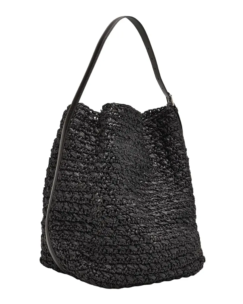 Toteme Belted Paper Raffia Tote Bag
