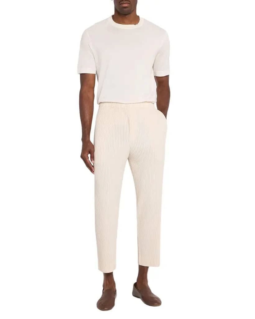 Homme Plisse Issey Miyake Men 's Monthly Colors Pleated Tapered-Leg Pants
