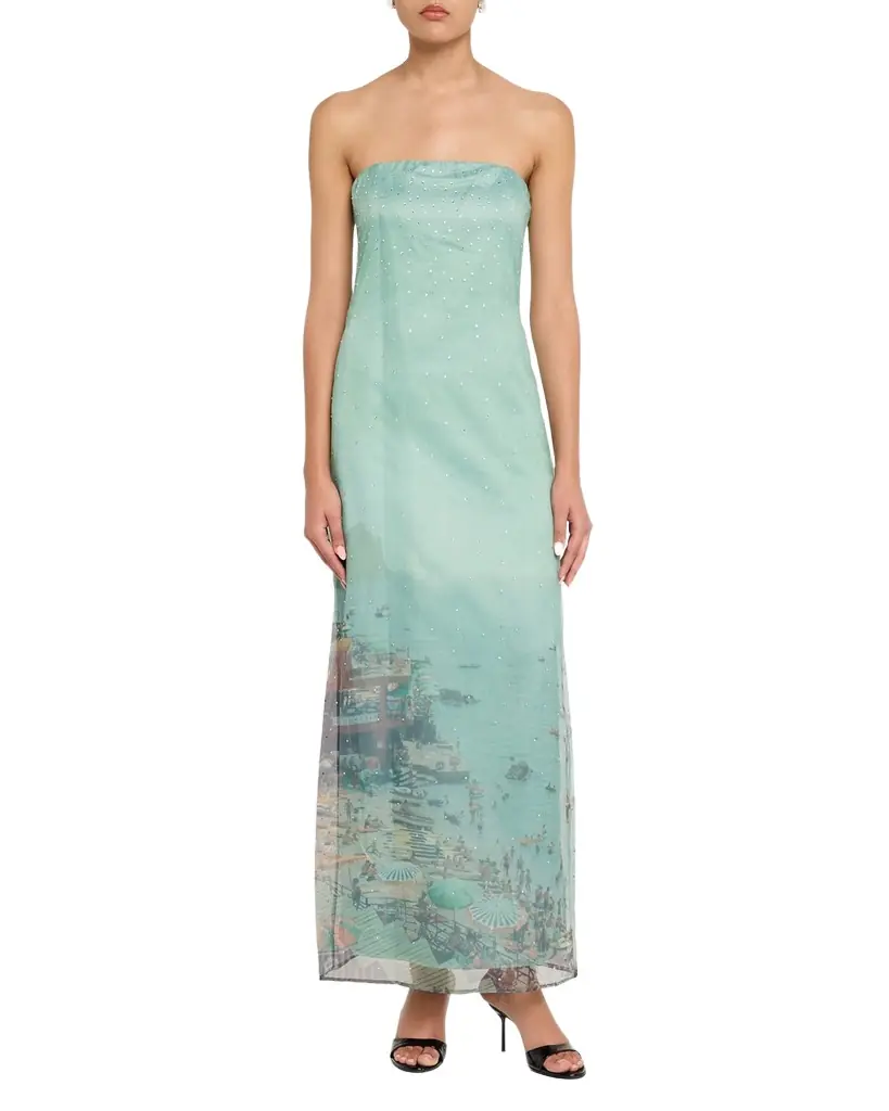 STAUD Amara Embellished Maxi Dress