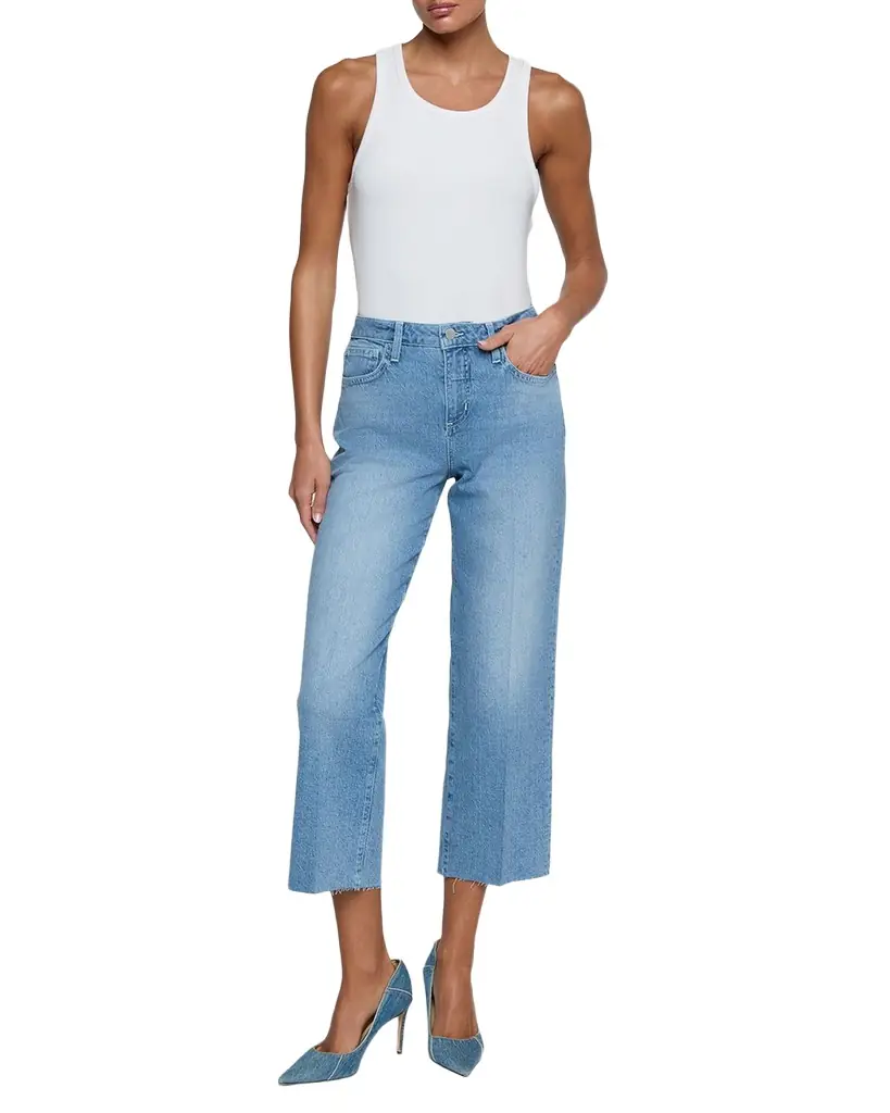 L 'Agence Wanda High-Rise Cropped Wide-Leg Jeans