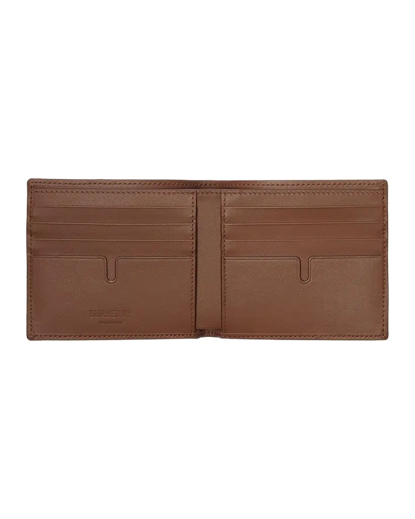 Burberry Men 's Check Cotton Canvas Bifold Wallet
