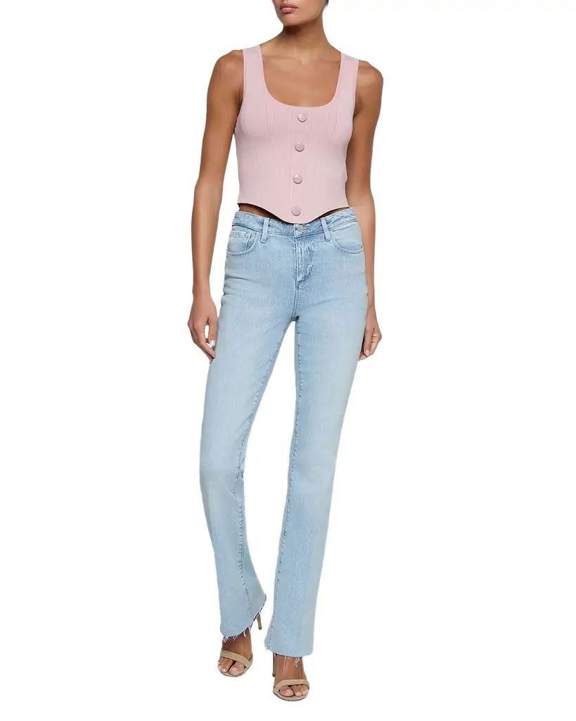 L 'Agence Dove Scoop-Neck Knit Corset