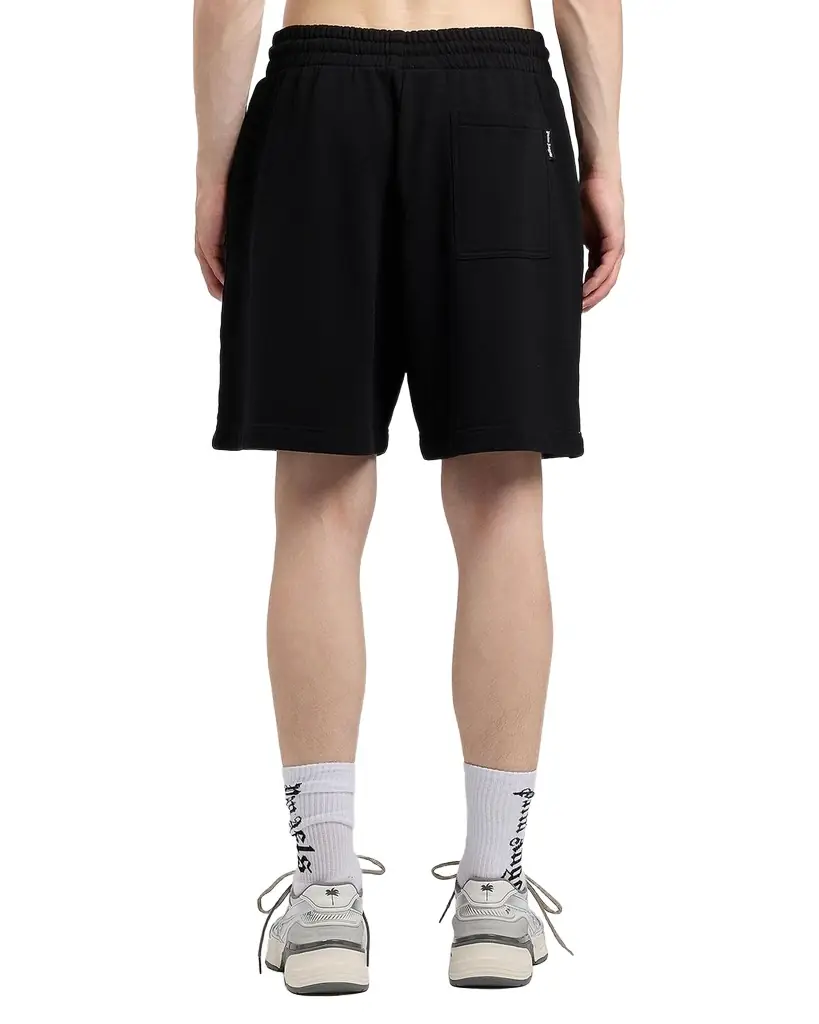 Palm Angels en 's Waist-Logo Cotton Drawstring Sweatshorts