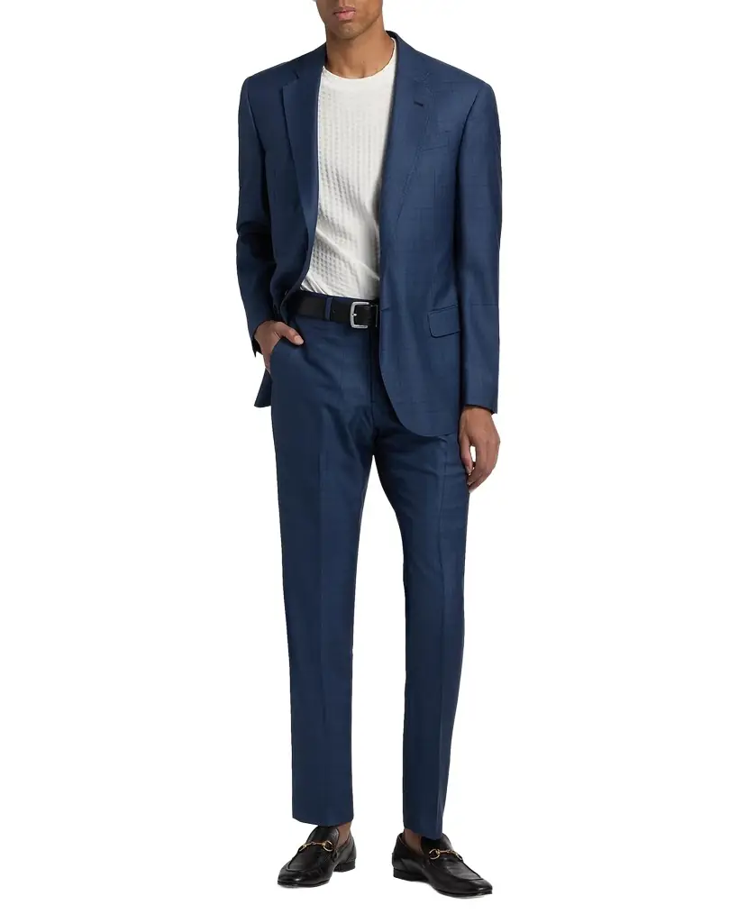 Emporio Armani Check Wool-Silk Suit