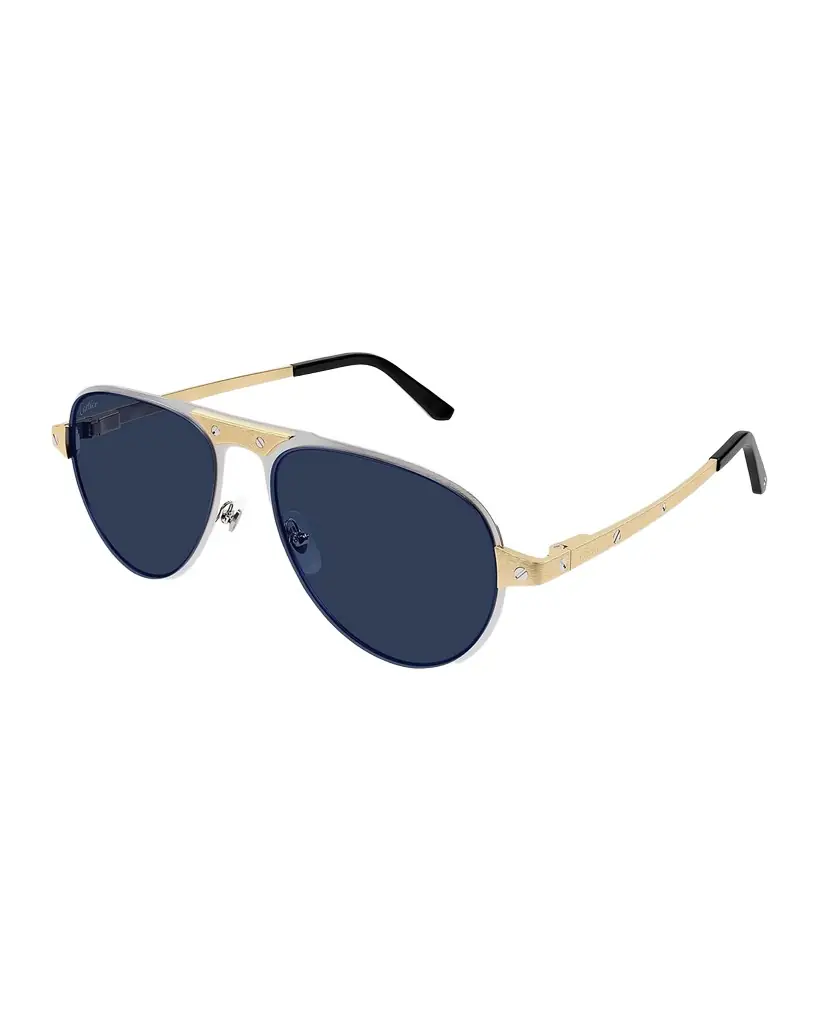 Cartier Santos Evolution 58MM Pilot Sunglasses