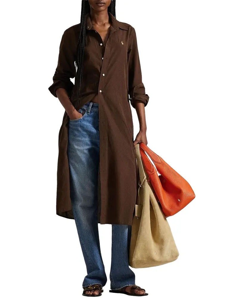 Polo Ralph Lauren Cotton-Linen Belted Shirtdress
