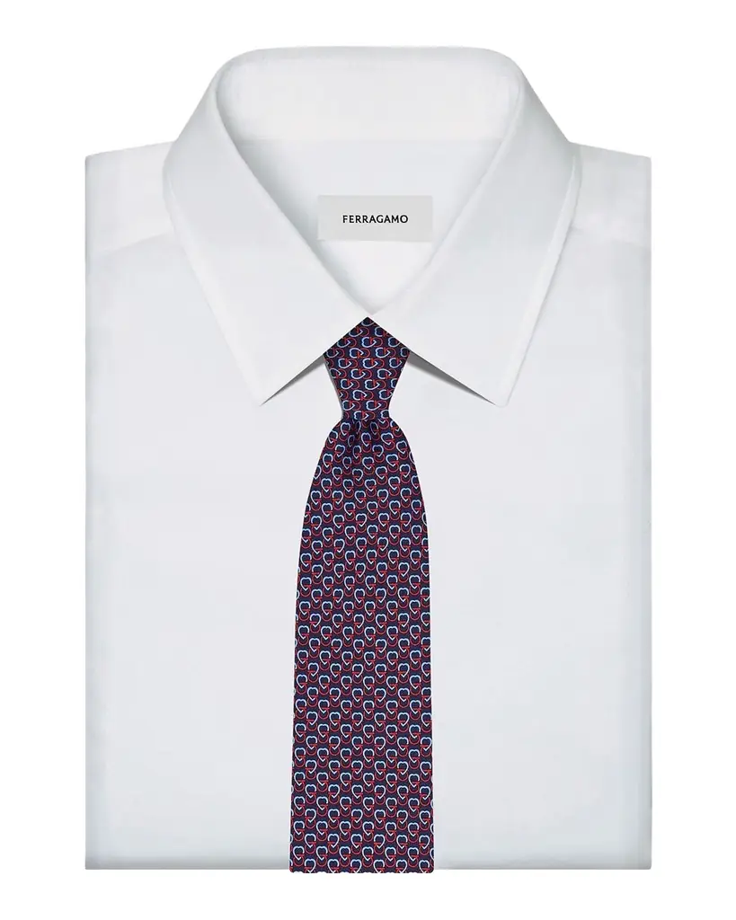 Ferragamo Gancio Heart Silk Tie