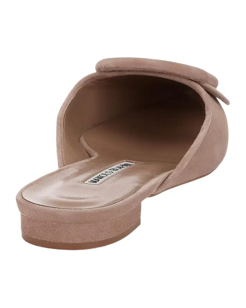 Manolo Blahnik Maysale Suede Flats