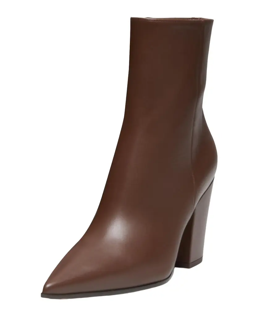 Gianvito Rossi Keinna 85MM Leather Block-Heel Booties - Women's Shoes